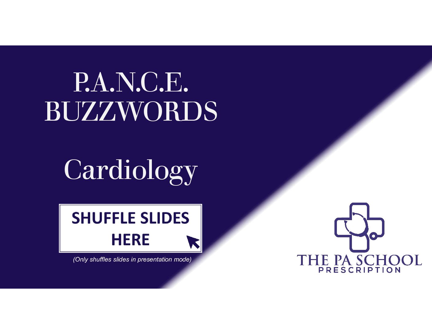 PA School Prescription Buzzword Flashcards