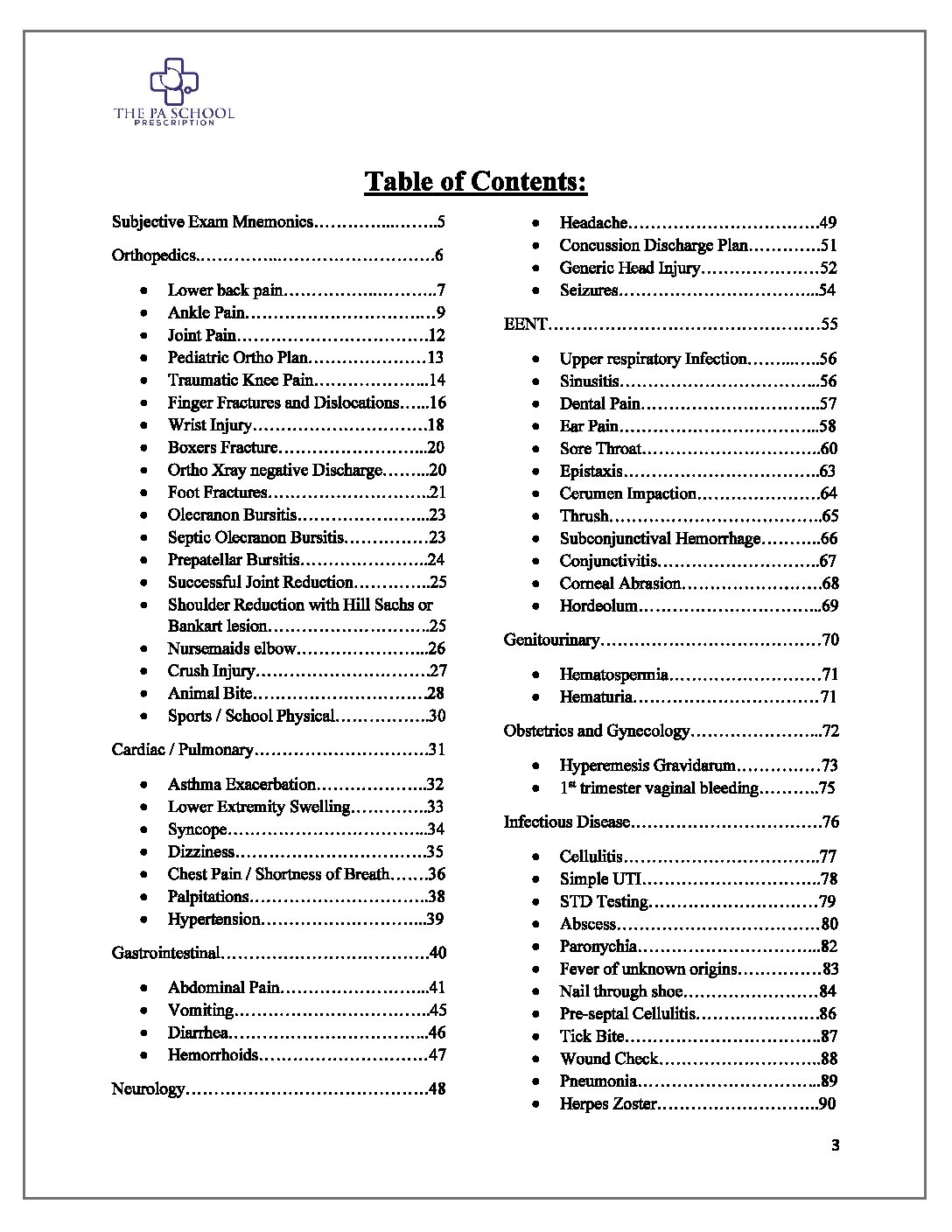 PA School Prescription Note Writing Templates